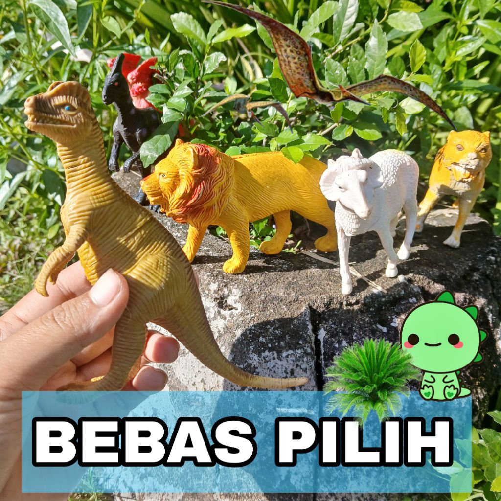 (BEBAS PILIH) Mainan HEWAN KARET BESAR binatang PL