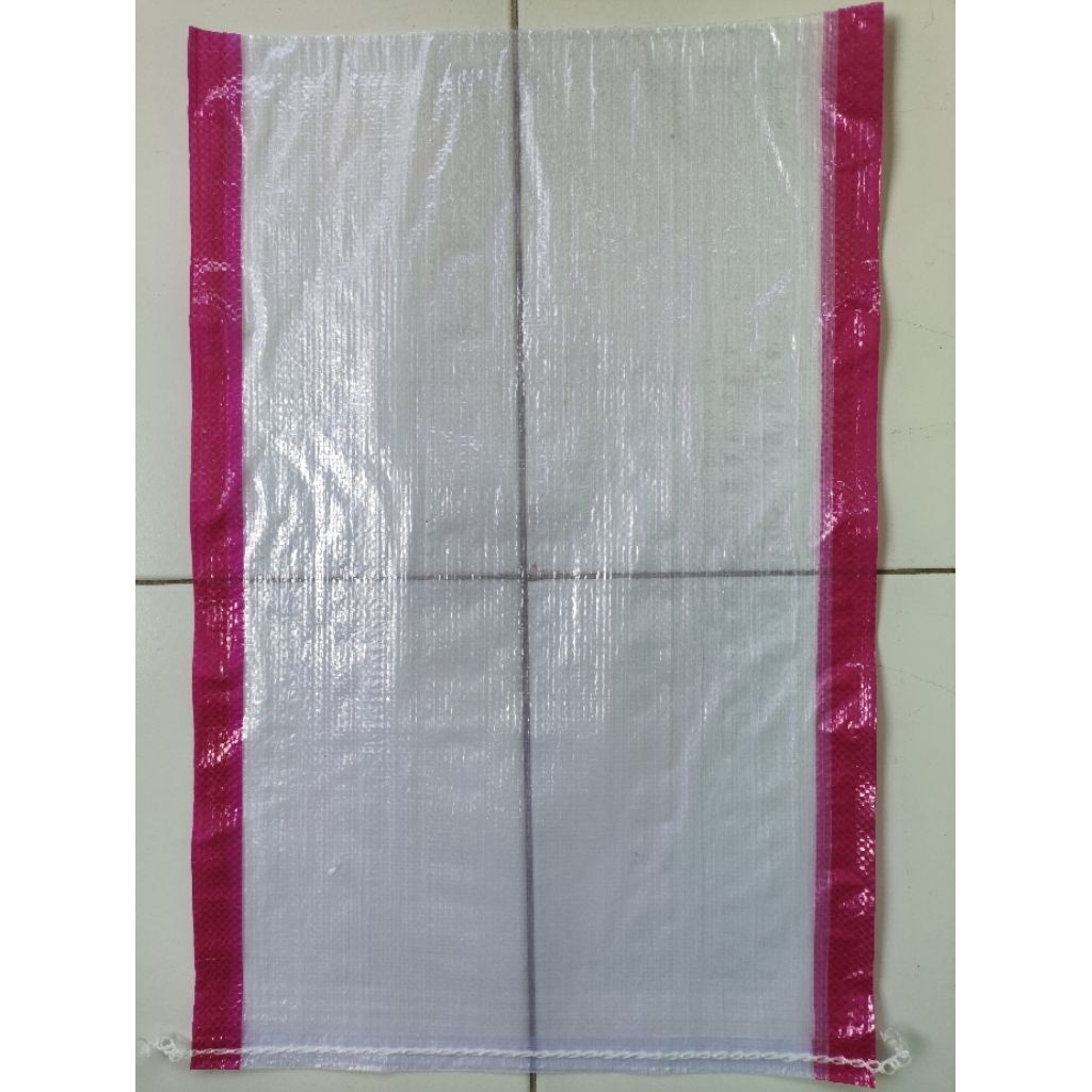 RB karung beras 15kg ukuran 40x60 transparan isi 50 lembar