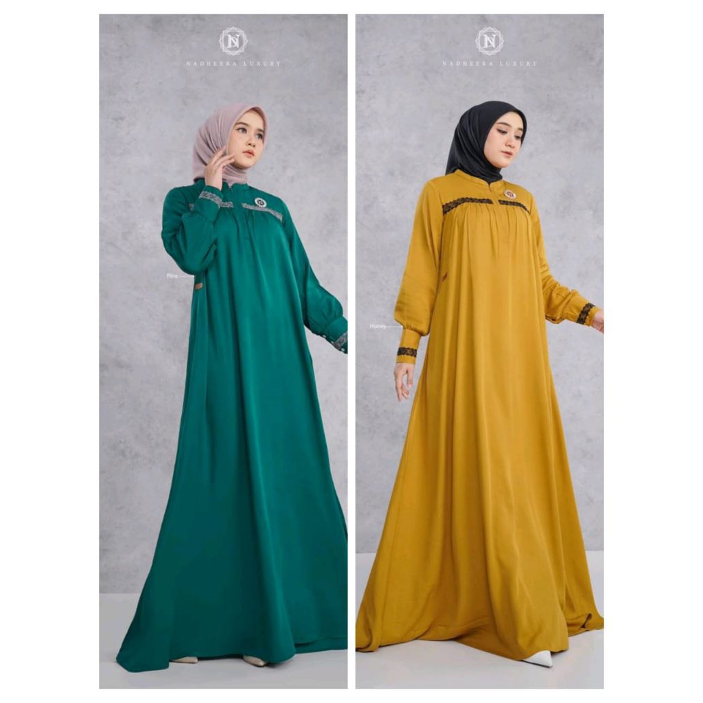Gamis Polos Simpel Lula dress By Nadheera / gamis murah