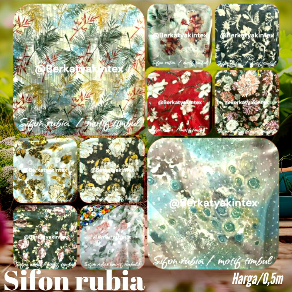 kain sifon rubiah motif bunga - kain sifon uragiri motif kembang - kain sifon motif bunga - kain mot