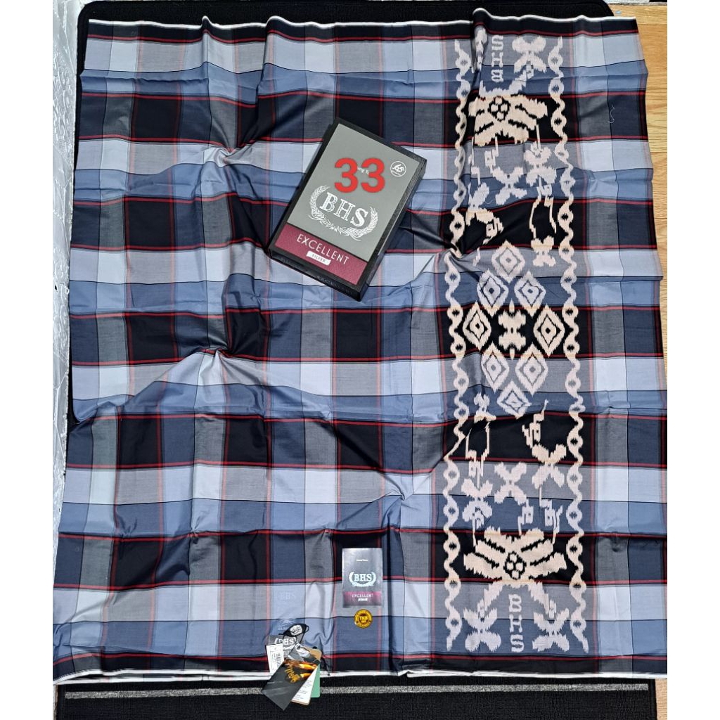 SARUNG BHS EXELLENT TKB KBS (BERTANDA TANGAN) Motif tkb tumpal kembang kombinasi bahan mercerized