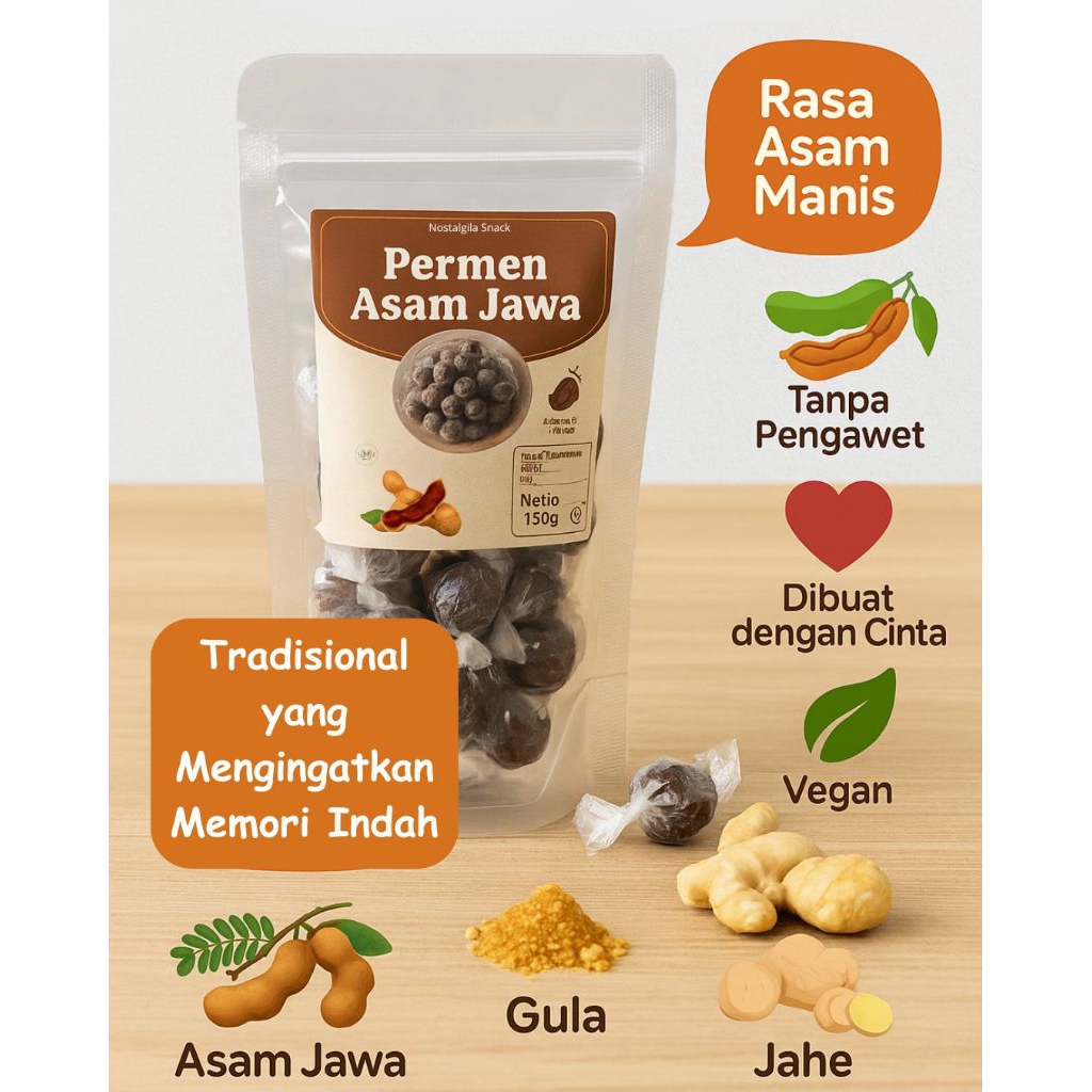

Permen Asam Jawa Jadul bahan premium