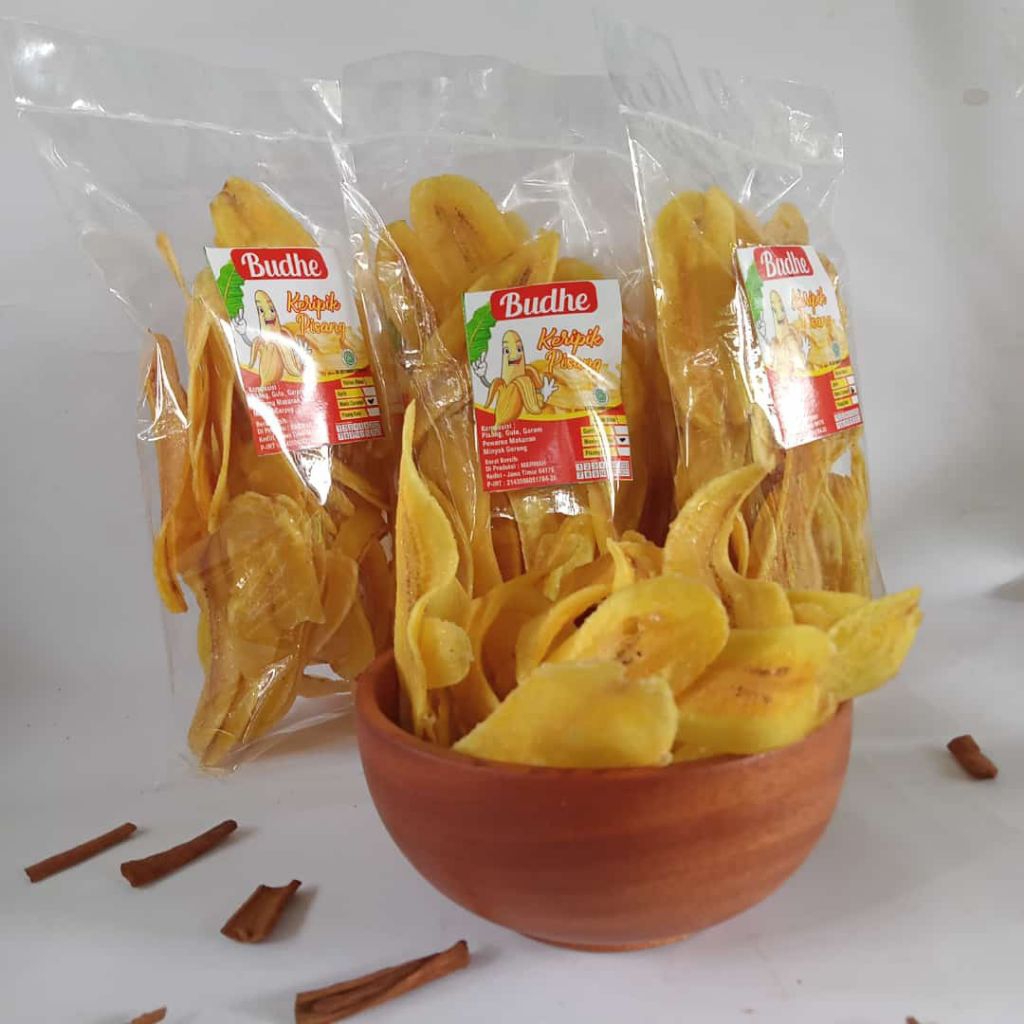

250gr keripik pisang panjang dan bulat murah enak renyah