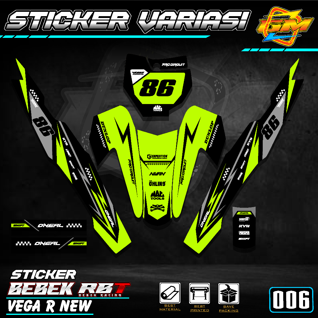 COD Striping Sticker RBT VEGA R NEW rbt VEGA new terbaru MOTOR TRABAS 006