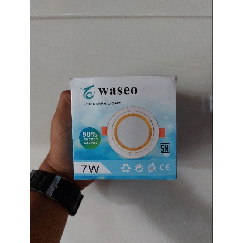LED Panel Downlight lampu plafon rumah WASEO WANDI 2colour (Putih & Biru) 7watt