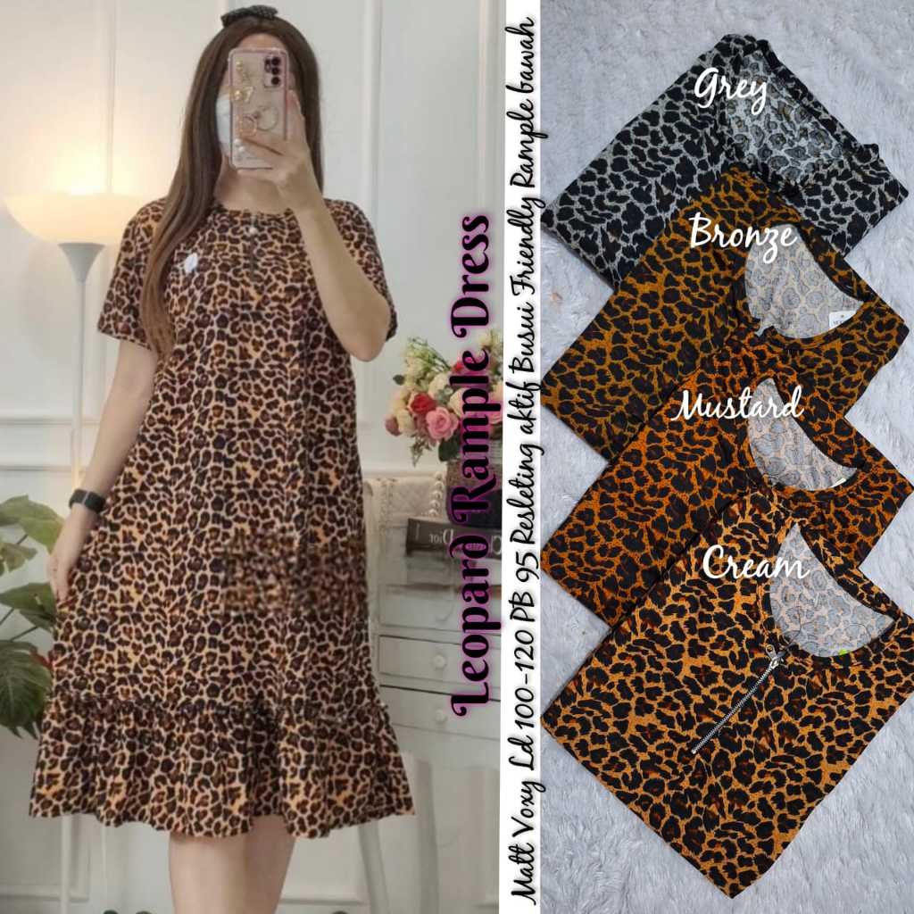 aneka_Daster voxy leopard rample // Homedress macan // Daster voxy murah