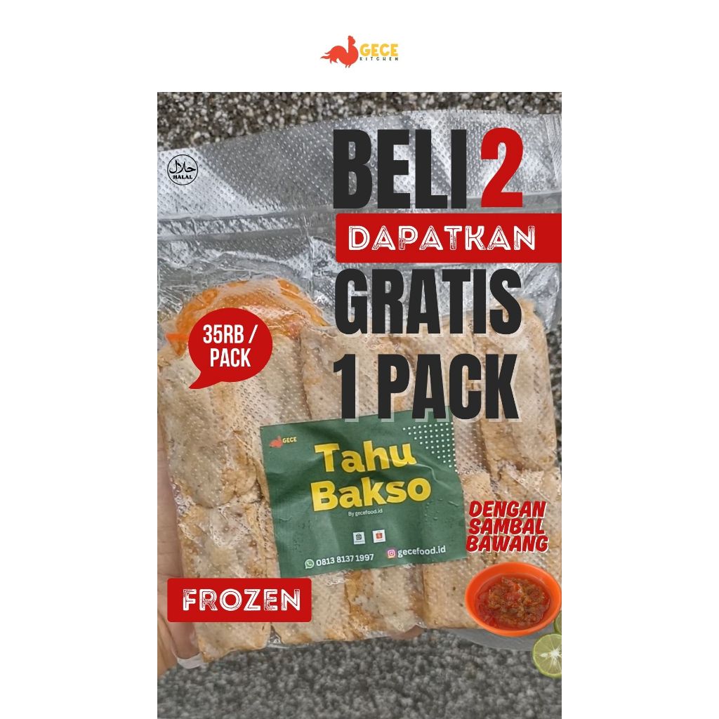 

Beli 2 Gratis 1 Promo Tahu Bakso Frozen dengan sambal bawang isi 10