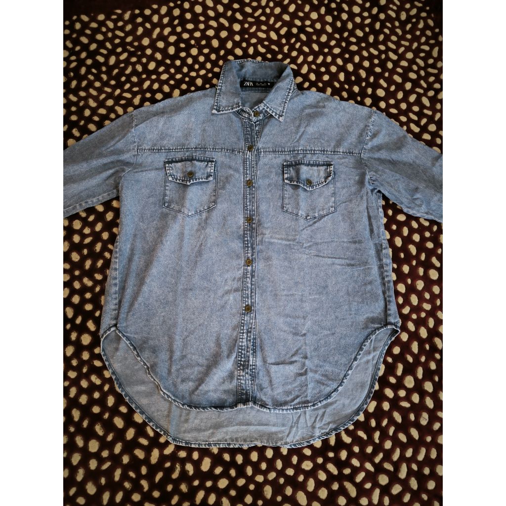 Kemeja Denim ZARA Import