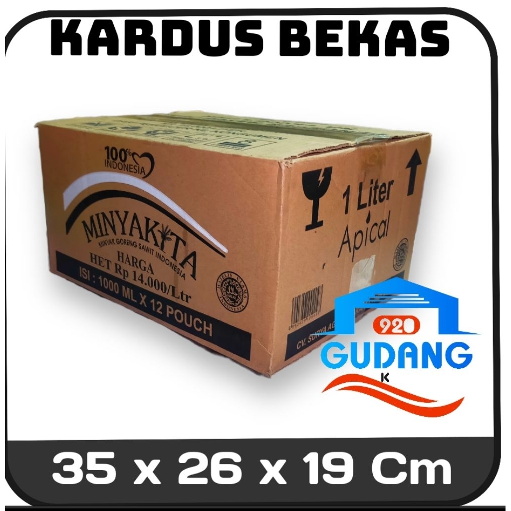 

KARDUS BEKAS SINGLE WALL UKURAN 35 x 26 x 19 Cm