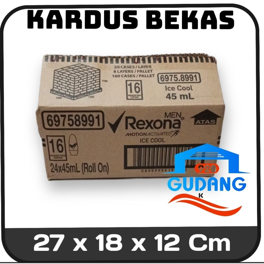 

KARDUS BEKAS UKURAN 27 x 18 x 12 Cm