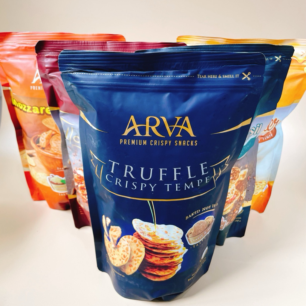 

TEMPE CRISPY - Arva premium tempe crispy (truffle/himalan salt/honey butter/mozza cheese/ mala)