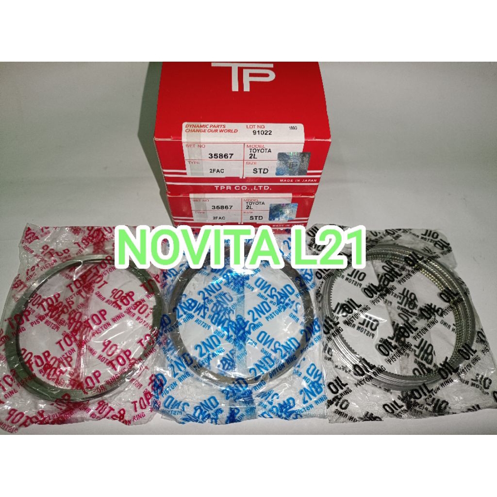 RING PISTON SET TOYOTA KIJANG DIESEL ORIGINAL TP