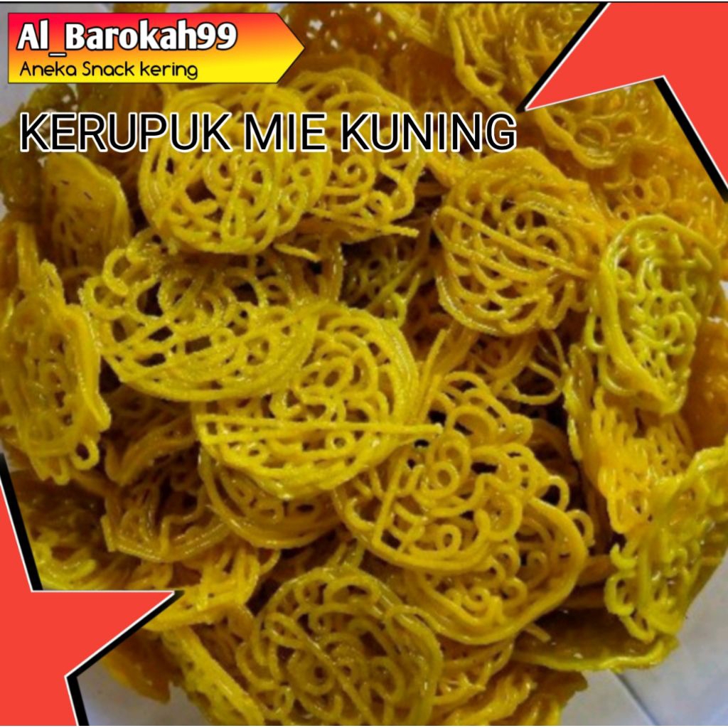 

KERUPUK MENTAH 1KG KERUPUK MIE KUNING GOLOSOR KERUPUK CEMILAN ALBAROKAH