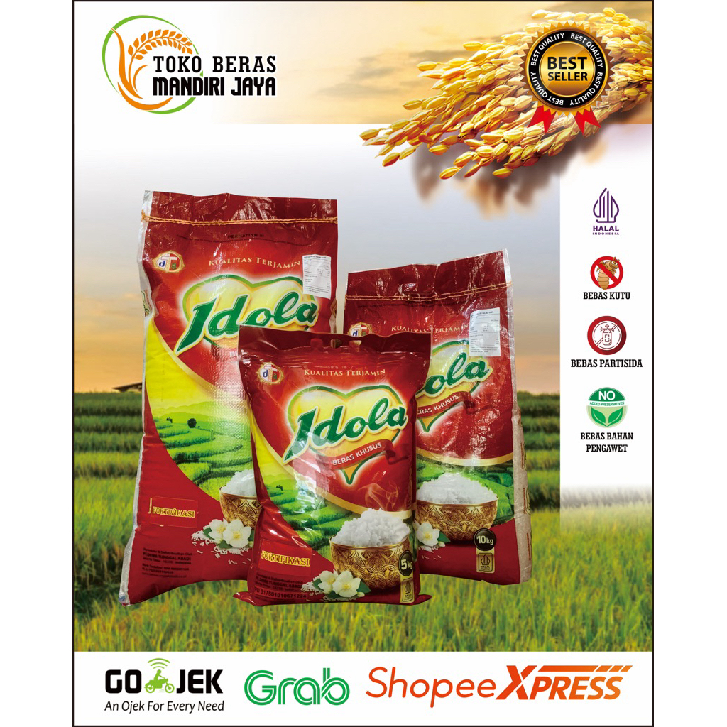 

Beras Idola Super Premium 100% asli Tersedia 5kg 10kg 20kg