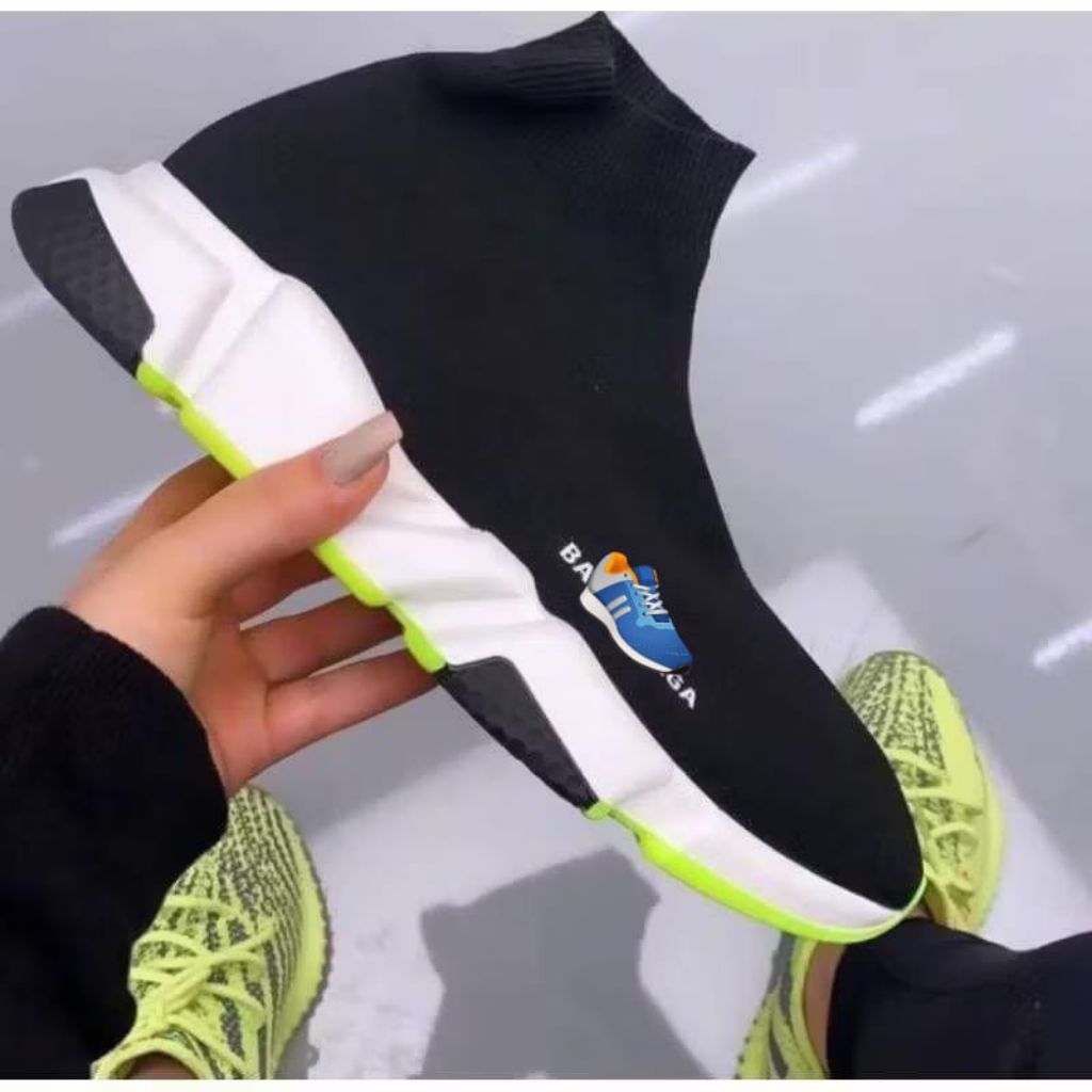 Sepatu Sneakers BC Top Speed Trainer Black White Volt