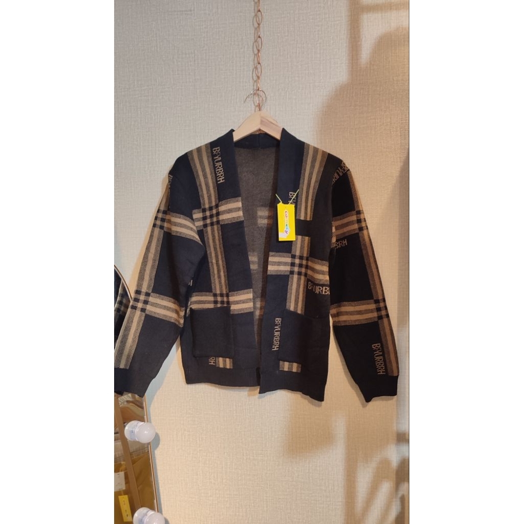 Cardigan Hitam Rajut Premium Unisex