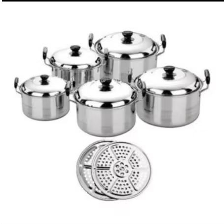 panci set high pot home pro panci steamer masak satu set