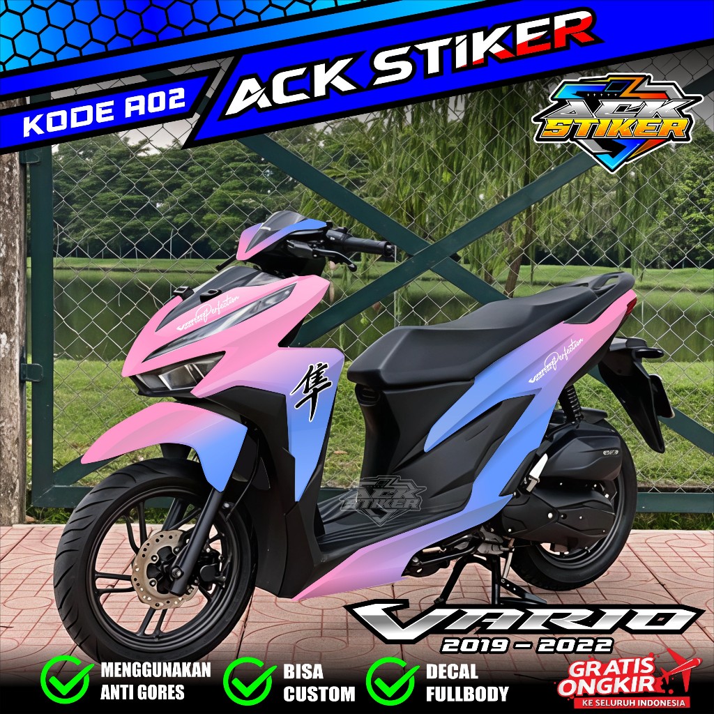 COD) TERBARU Decal Sticker Honda Vario New 125 150 Full body - Stiker Skotlet Modifikasi All New Var