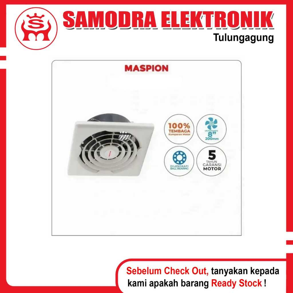 Exhaust Fan MASPION CEF-2008 | Celing Exhaust Fan 8 Inch