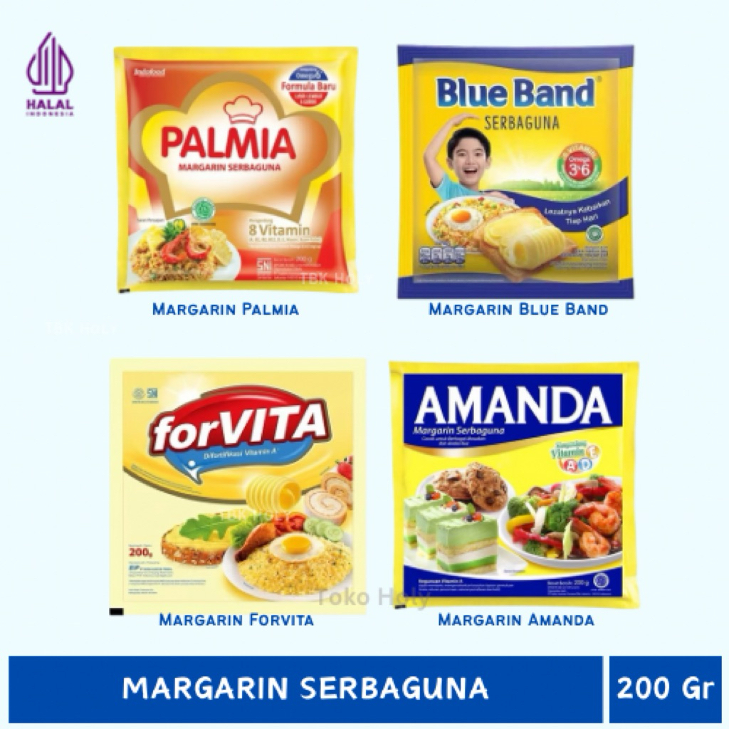 

Margarin Serbaguna Palmia Blue Band Forvita Amanda 200 Gram