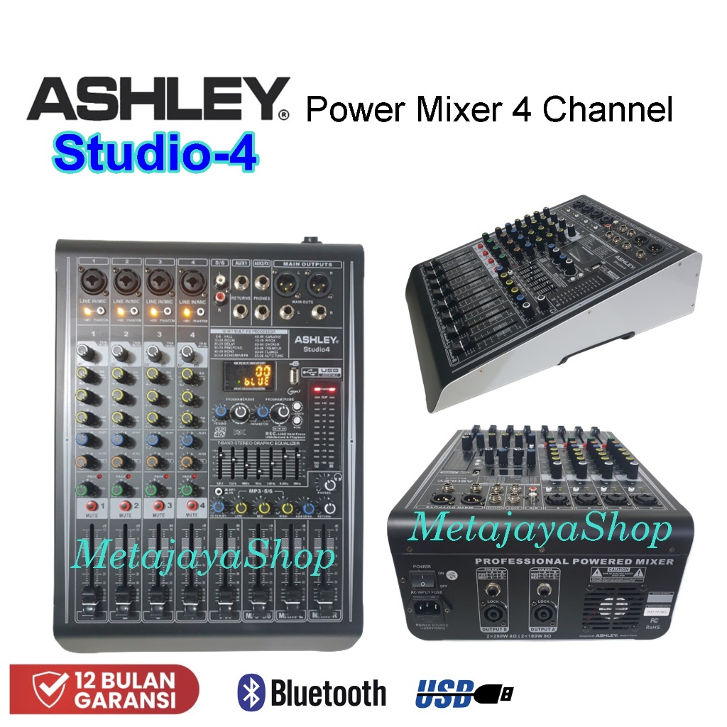 Power Mixer Ashley Model Studio4 Mixer Power Ashley Studio-4 Original