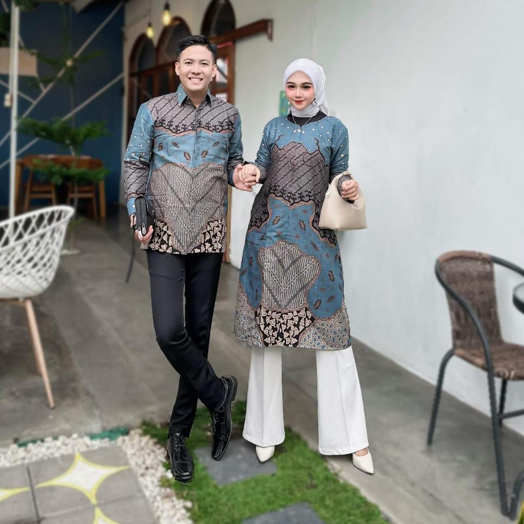 Batik Cotton Long Sleeve IIN COLLECTION || Blue