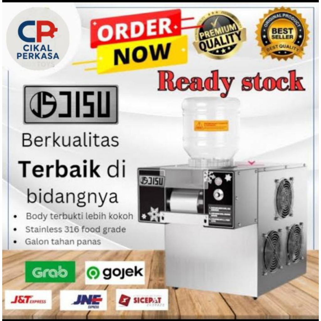 Set Mesin Es Serut Bingsoo Korea Otomatis Mesin Pembuat Es Salju Snow ice machine es Korea JISU 1200