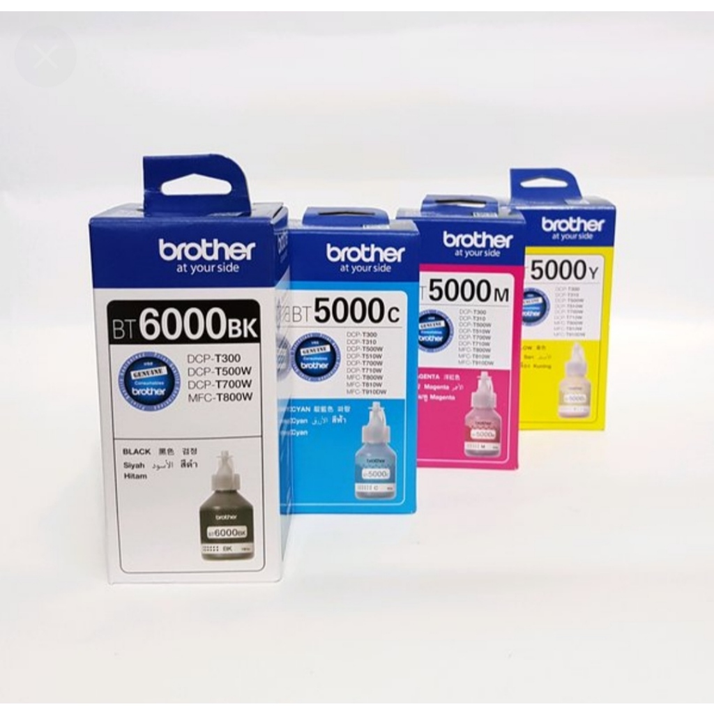 1SET TINTA BROTHER BT6000BK/BT5000C/BT5000M/BT5000Y / Tinta Printer Brother DCP B7640DW