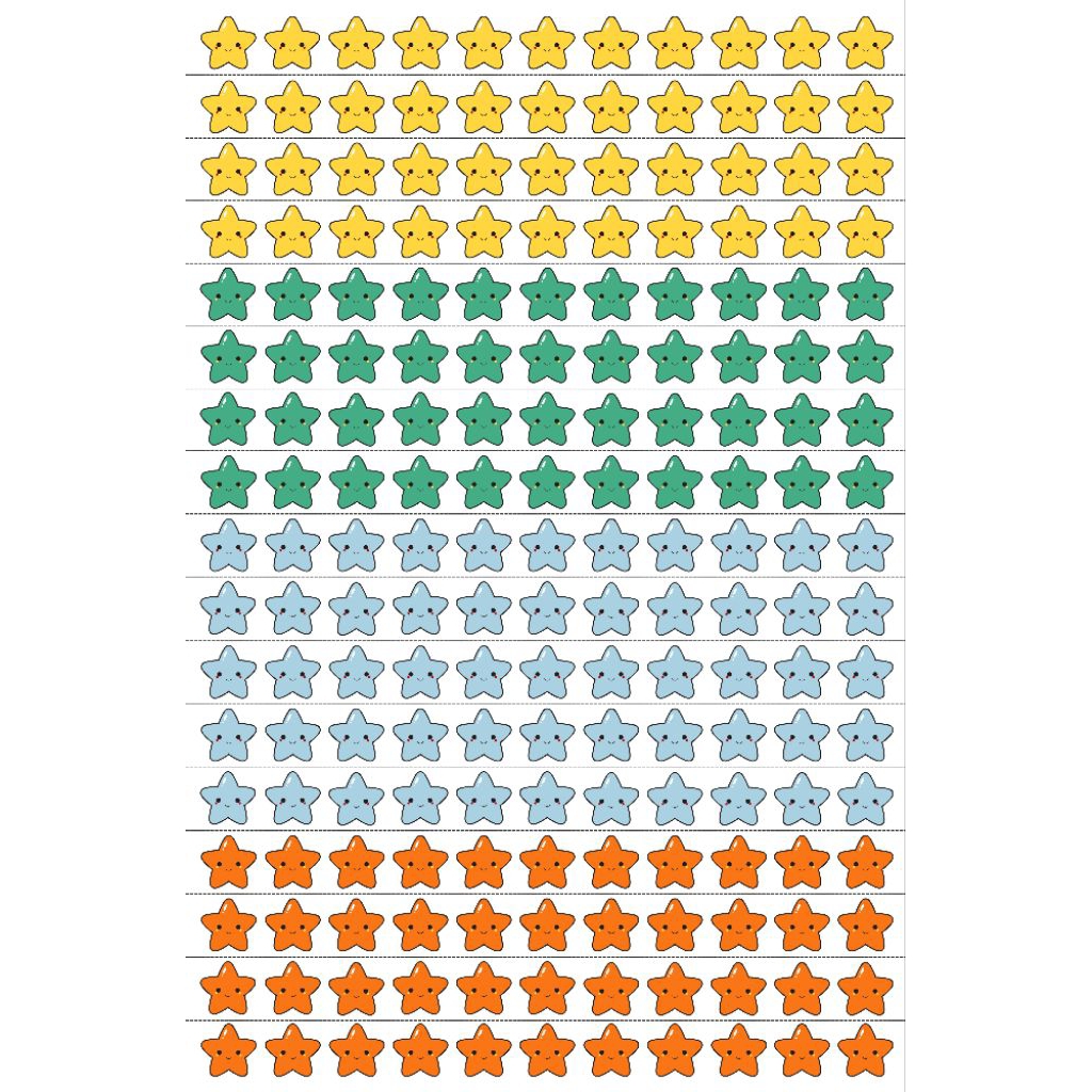 

Sticker Reward Bintang A3 - 187 pcs/lembar