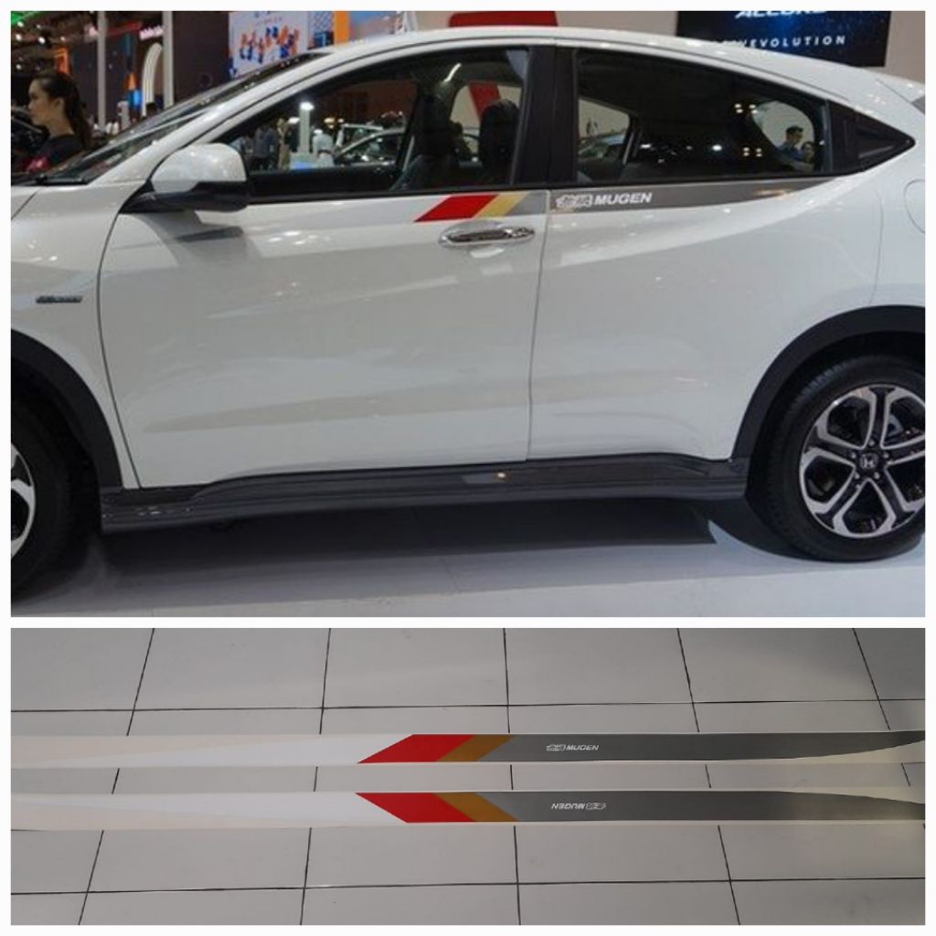 List body stiker Honda HRV Mugen tahun 2017 - 2020 / List body stiker Honda HRV Mugen CVT 1.5 / List