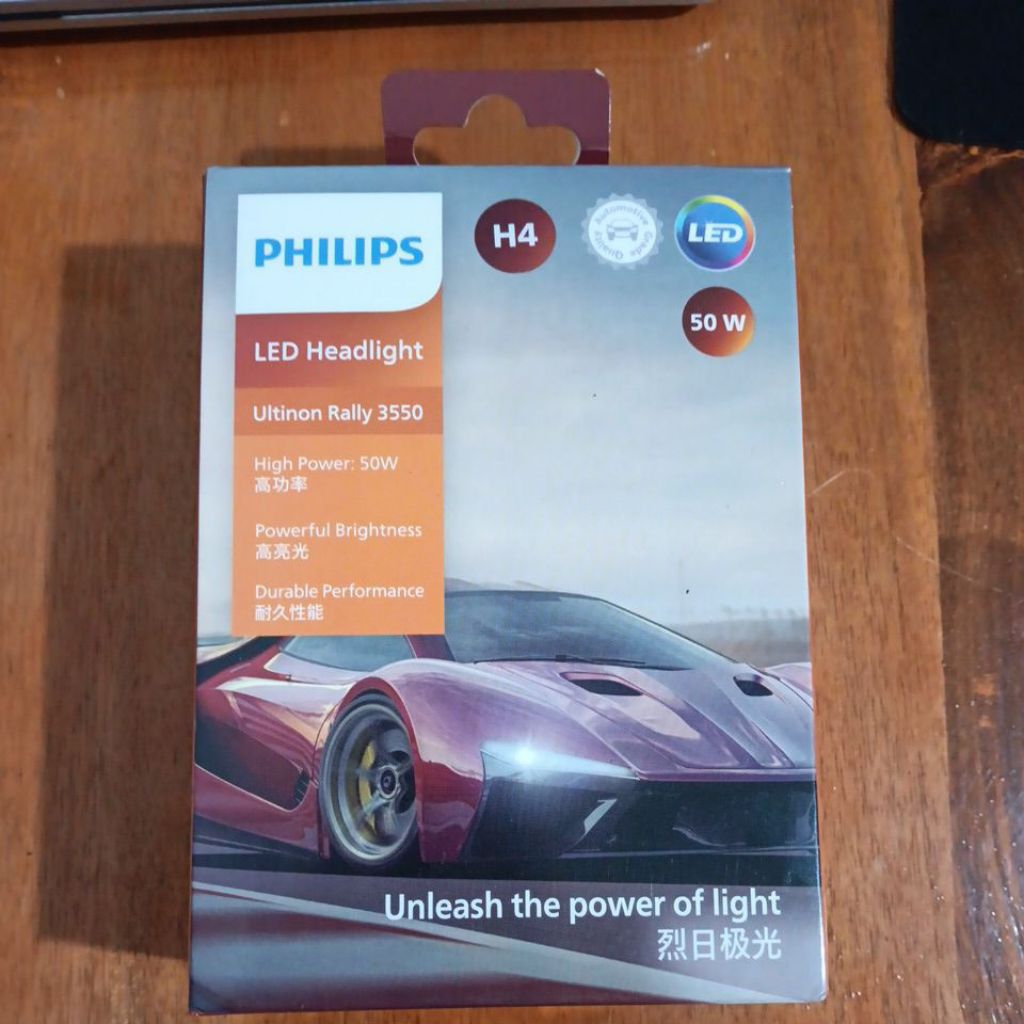 Lampu Headlamp Philips Ultinon Rally 3550 50 watt H4