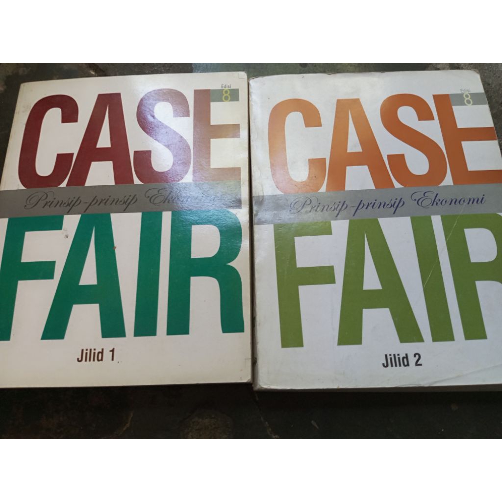 buku original / buku CASE FAIR prinsip prinsip ekonomi  jilid 1 & 2 edisi 8