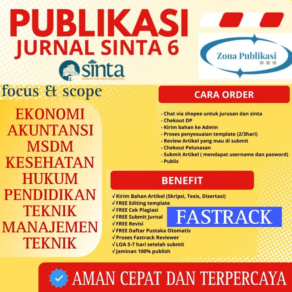 Paket Fastrack Sinta 6 Publikasi Jurnal Nasional