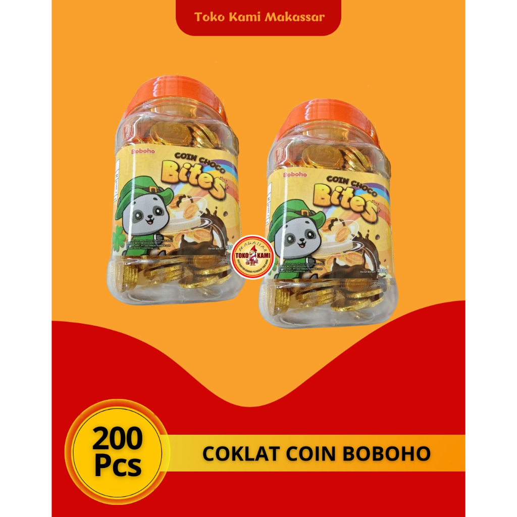 

COKLAT COIN BOBOHO COIN CHOCO BITES ISI 200 PCS COKELAT MAKASSAR