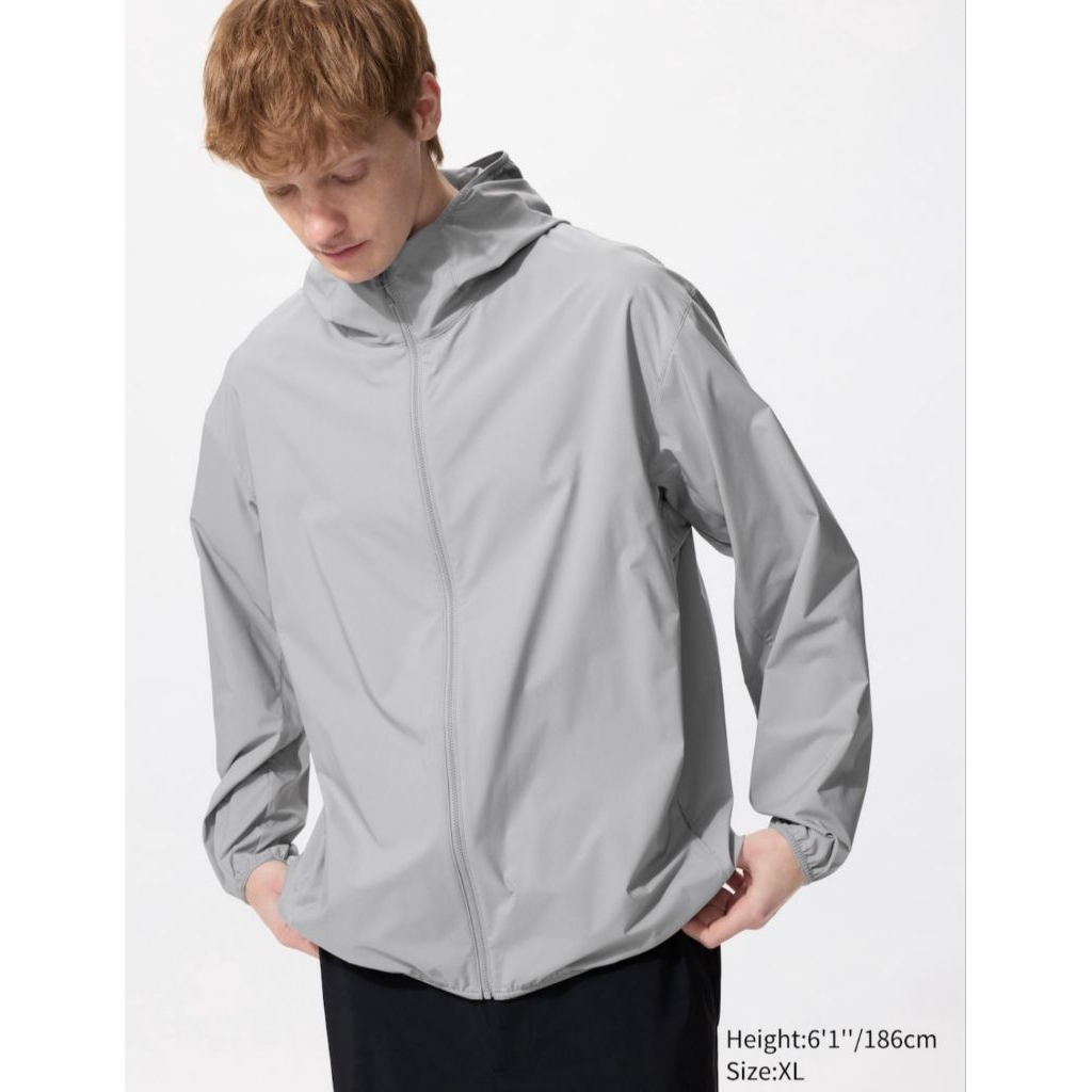 Jaket Parka Saku Proteksi Sinar UV Uniqlo