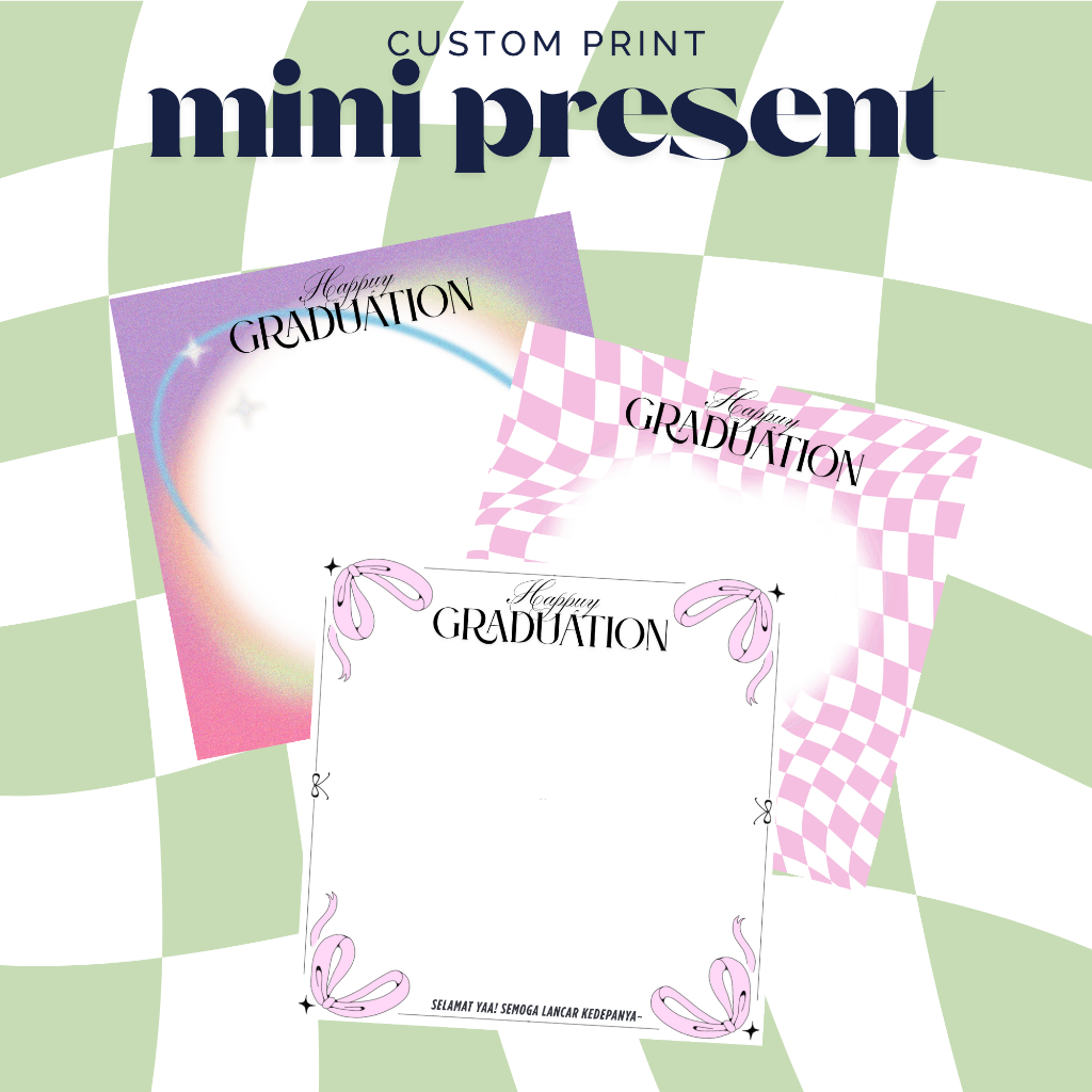 

custom alas mini present / gift aesthetic berbagai ukuran free plastik