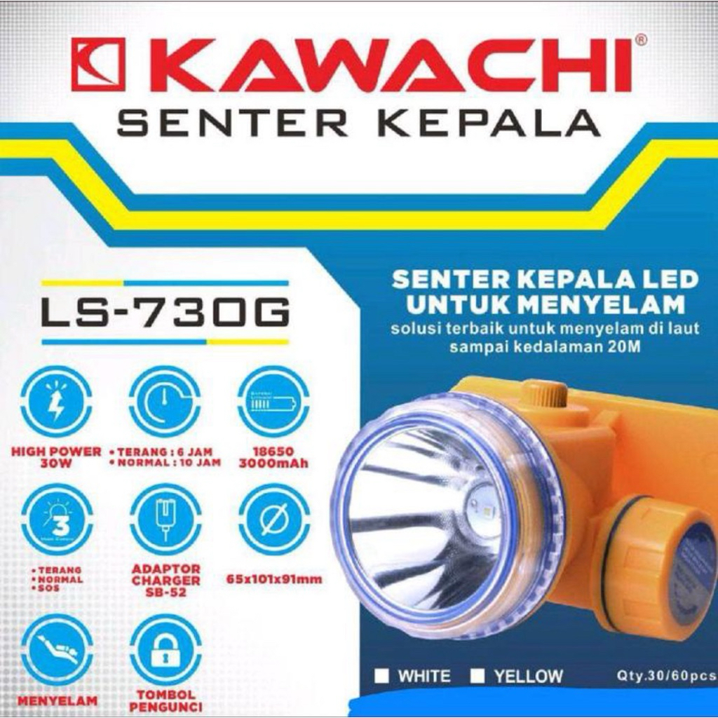 KAWACHI Senter Kepala Selam / Headlamp Diving Kawachi