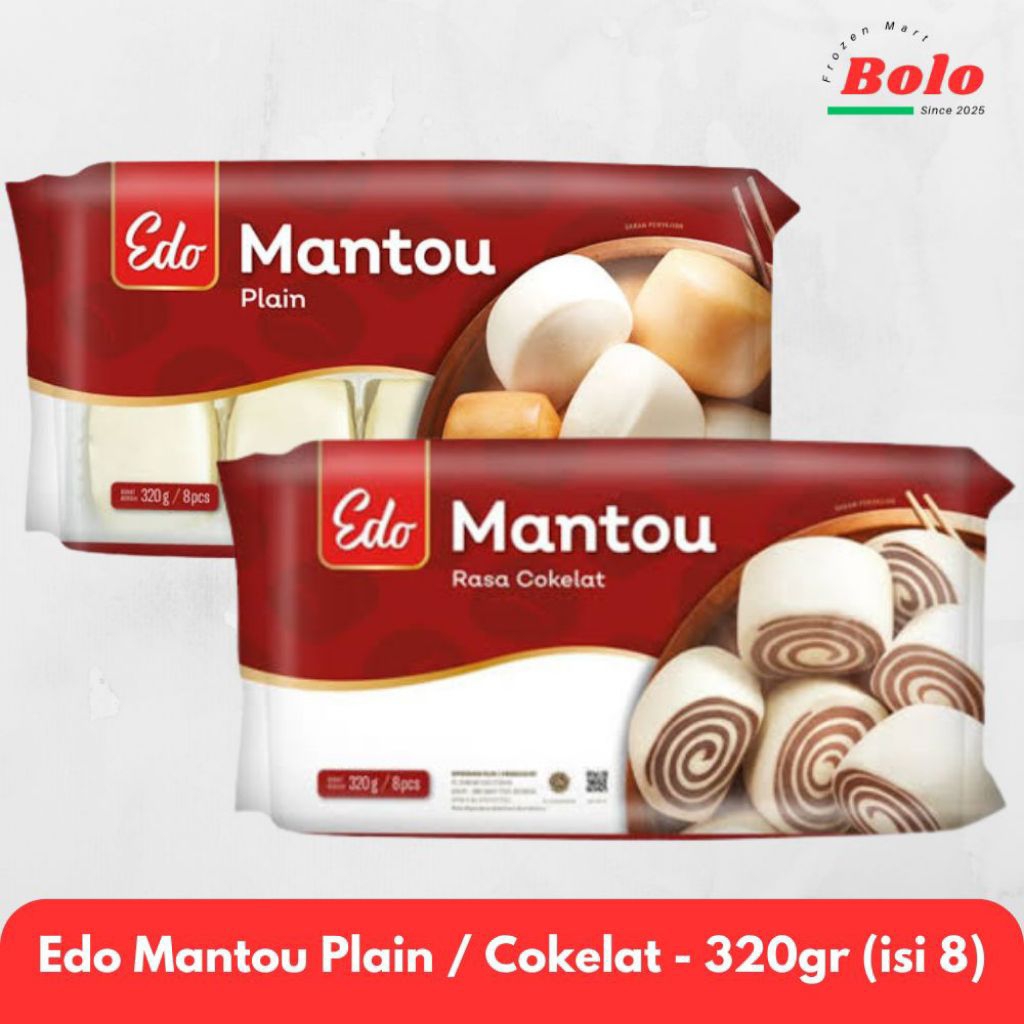 

Edo Mantou Plain / Cokelat - 320gr (isi 8)