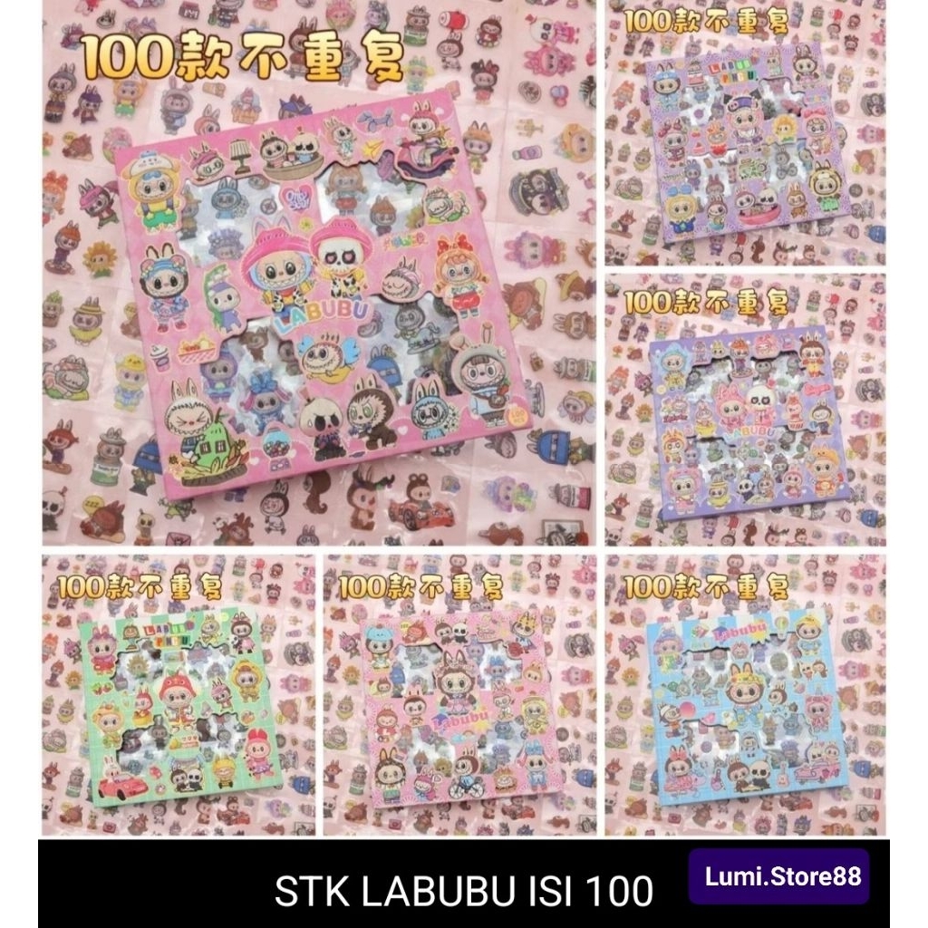 

(Perbox/isi 100) Sticker Aesthetuc Design DIY / Sticker Anti Air Botol Hp Laptop Lucu / Buku Diary Sticker Motif