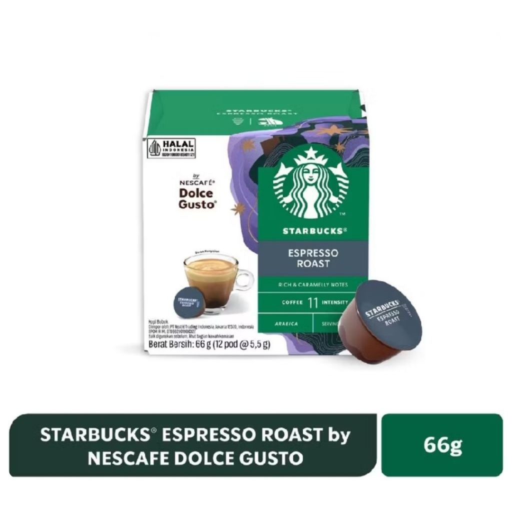 

Starbucks Espresso by Nescafe Dolce Gusto Dark Roast 66gr