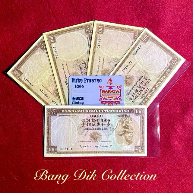 UANG ASING 100 ESCUDOS TIMOR PORTUGIS 1959