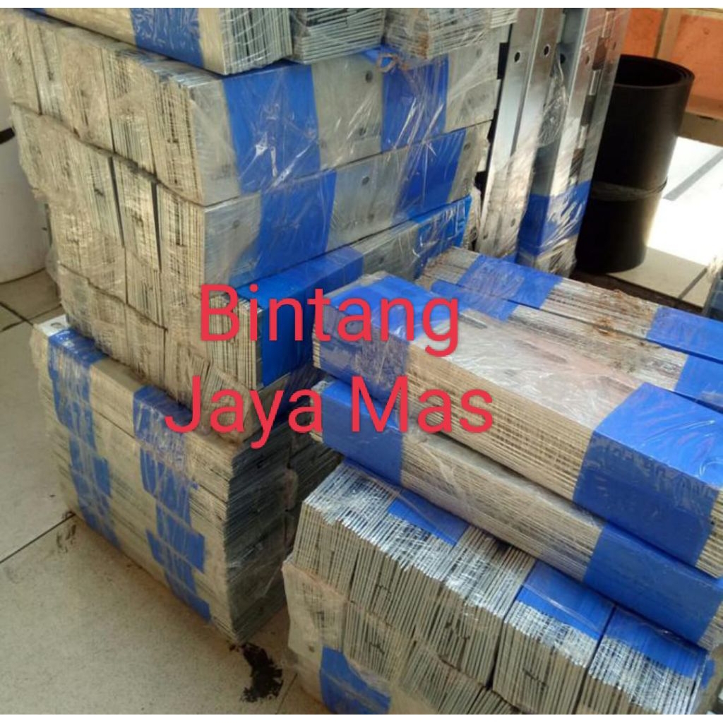 Bracket hanger / Gantungan tirai pvc Curtain panjang 1mtr uk. clip 20cm isi 6 pcs /set  (galvanis - 