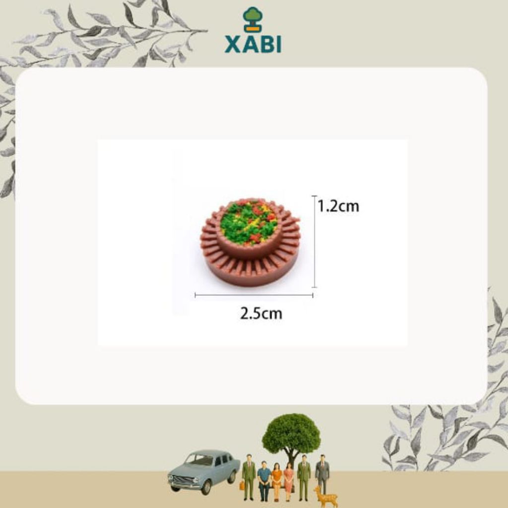 Miniatur Pot Bunga Bulat