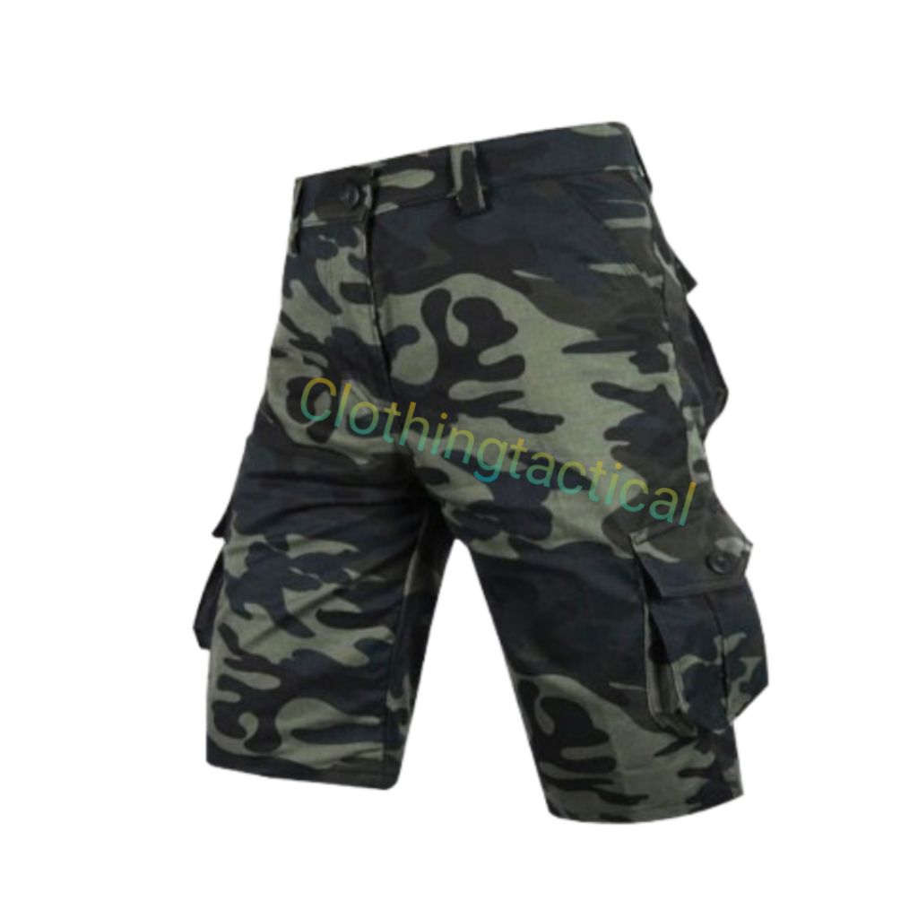 Celana loreng pendek cargo pria/wanita