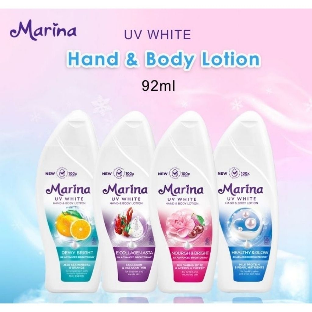 [92ml Kecil] Marina UV White Hand & Body Lotion