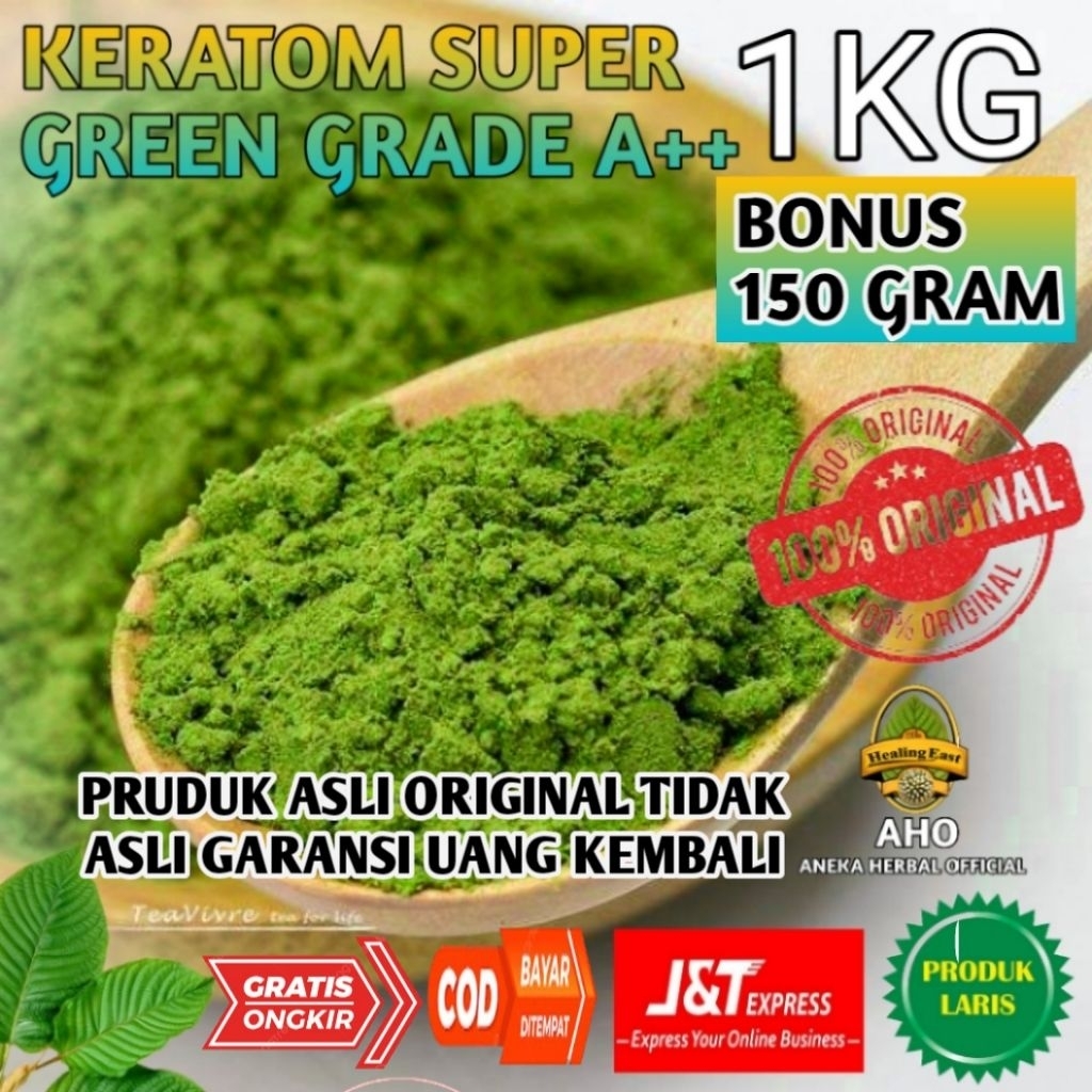 

Aneka Herbal Serbuk Keratonm daun purlii hijau Supergreens S++ ori