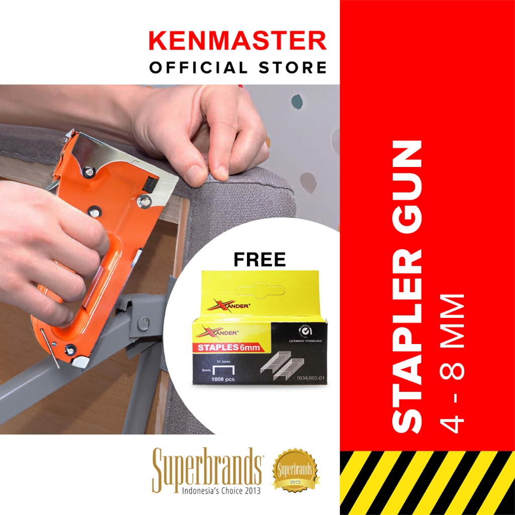 

Kenmaster Stapler Gun Besi 4-8 Mm Plus Isi Saples 6mm 1 Box - BUND-0137