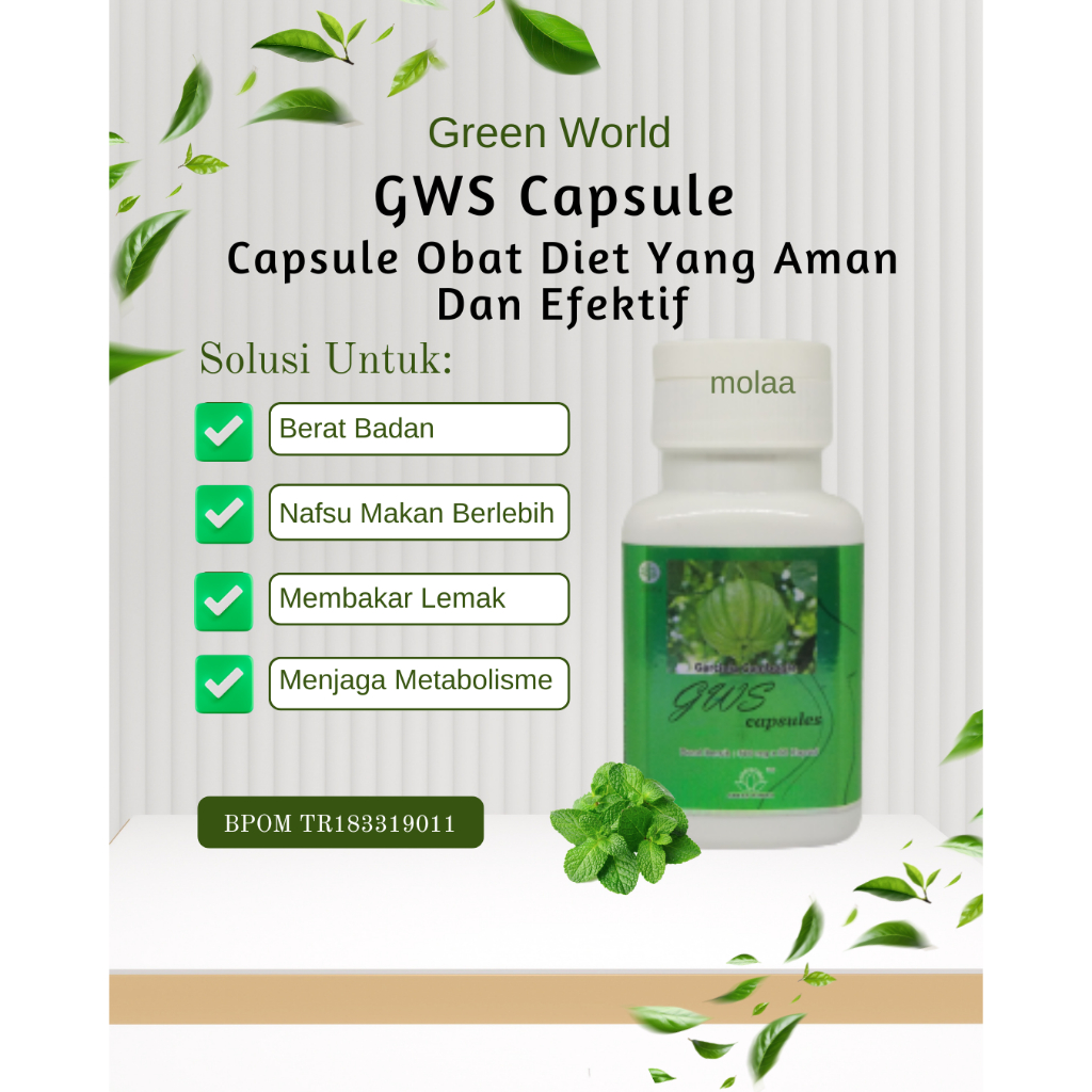 Green World GWS Capsule | Obat Diet Yang Aman