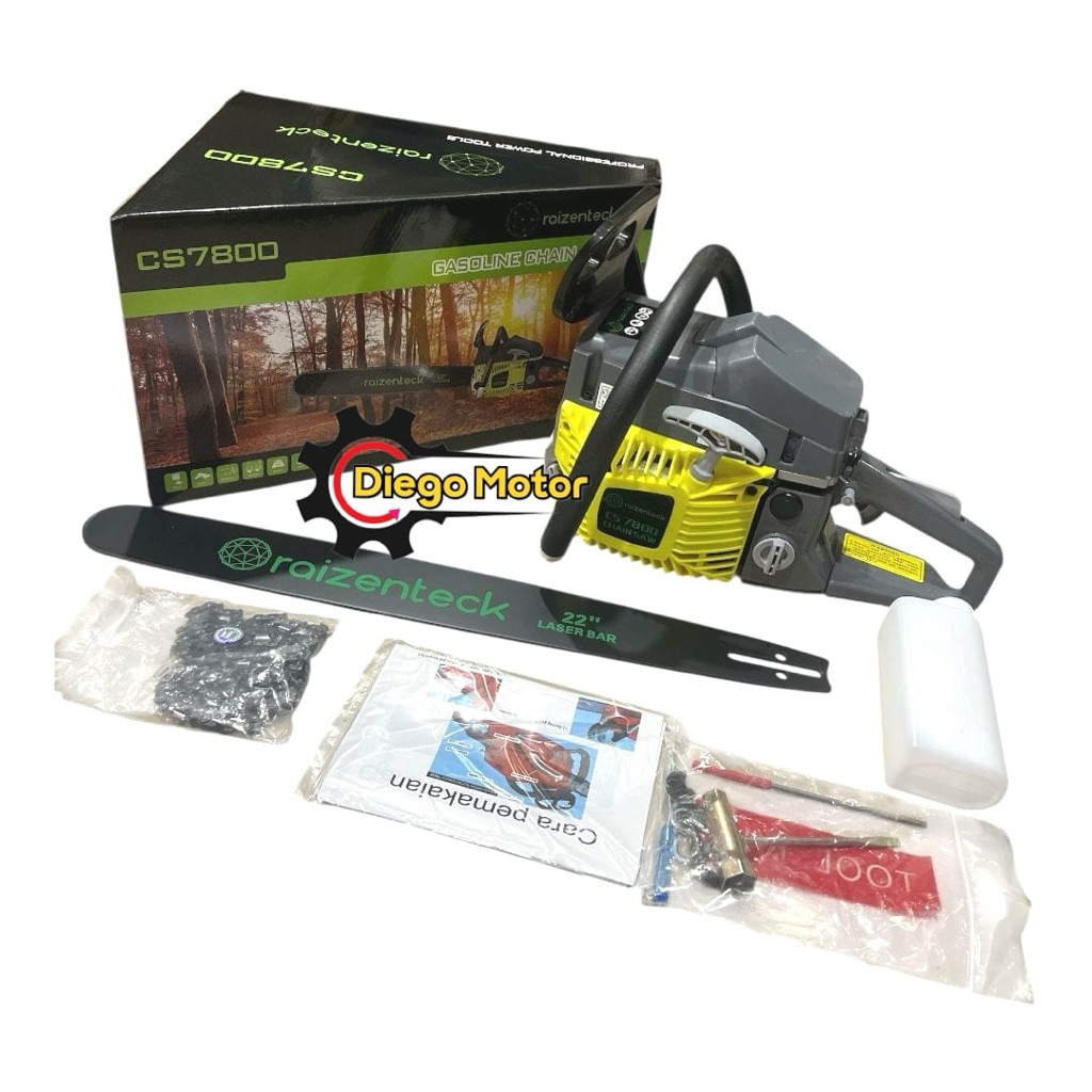 RAIZENTECH CS7800 Mesin Chainsaw Kecil Gergaji Kayu Bar 22inci