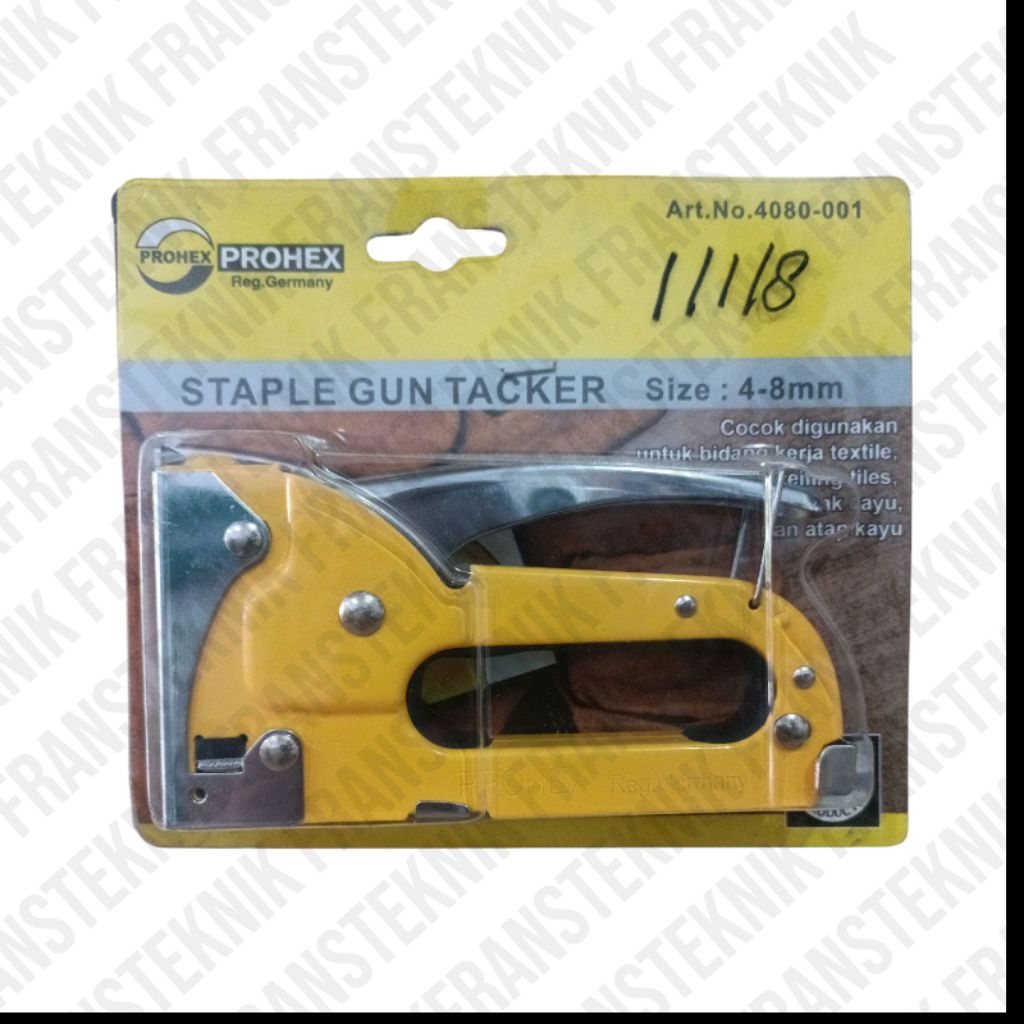 

Staples Tembak Prohex (4080-001) 4-8mm/ Staple Gun Prohex 4080-001/ Prohex Staple Gun 4-8 mm / Staples Tembak (4080-001)